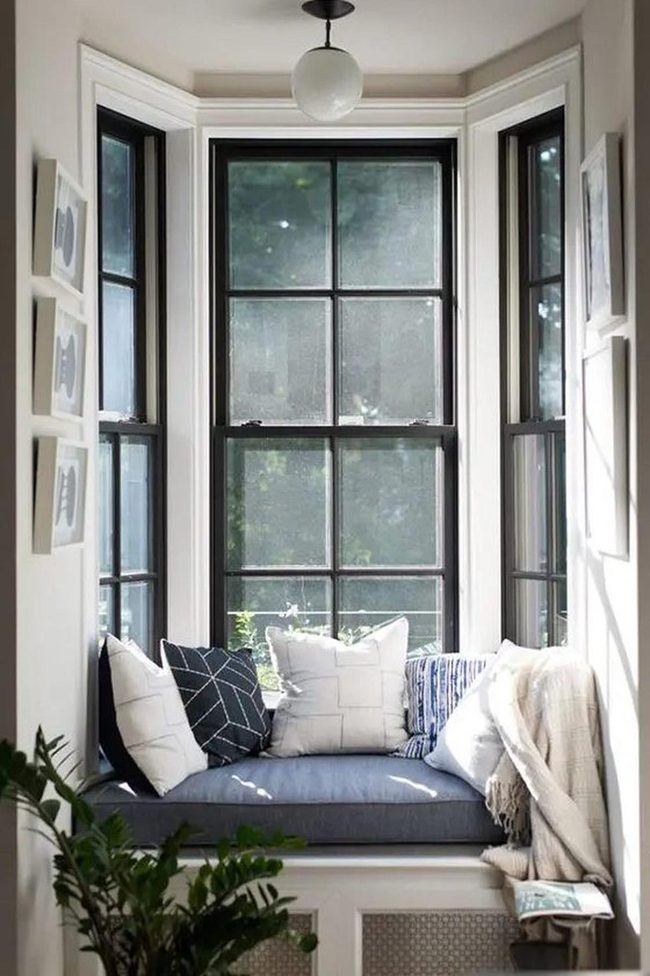 Dark Blue Cushion Reading Retreat