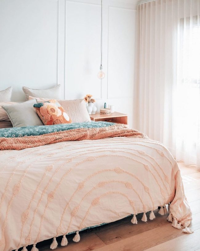 Pale Pink Floor-To-Ceiling Sheers