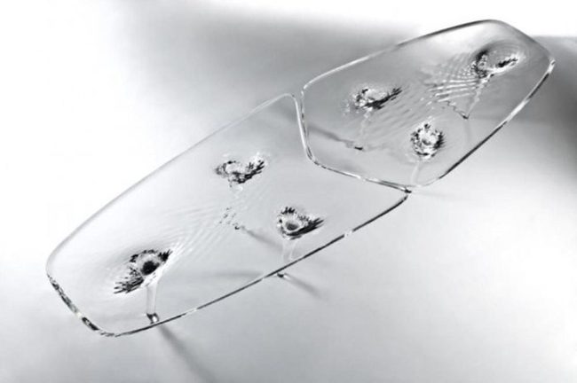 Crystalline Water Drops Frozen