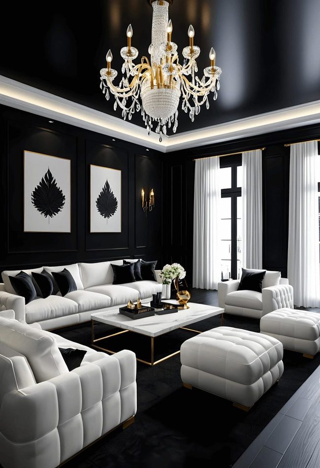 Black And White Furniture Contrast