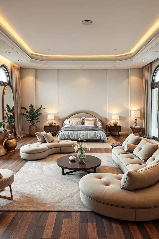 Curved Furniture Softens Contemporary Spaces