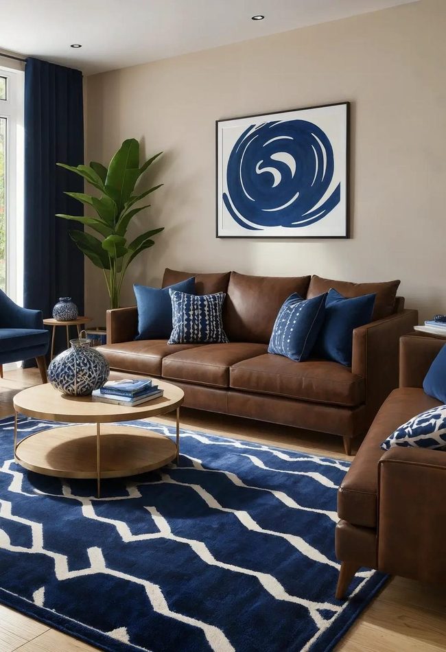 Brown And Navy Blue Together