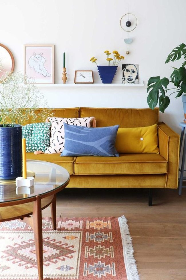 Mustard Sofa Living Room Warmth