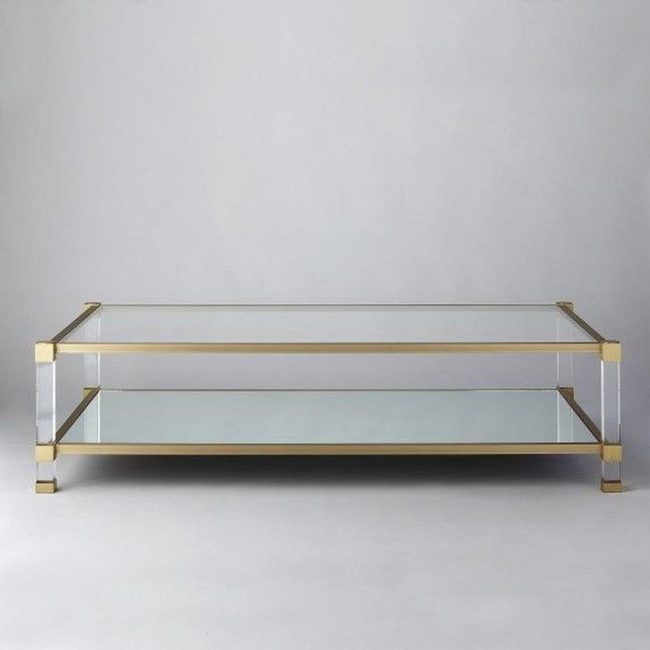 Gold-Framed Glass Tables With Floating Appeal