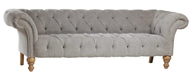 Brass Nailhead Chesterfield Statement Sofa