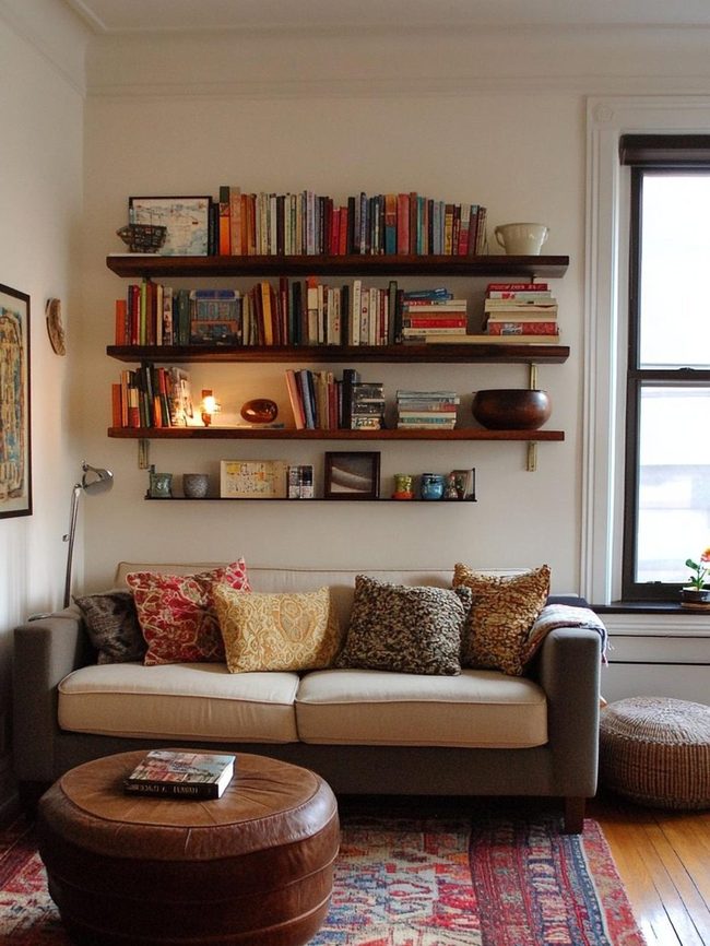 Bold Rug, Neutral Sofa