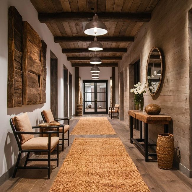 Earthy Oak Corridor Warmth