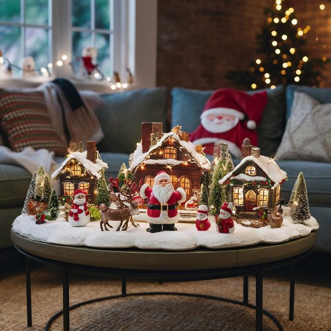 Miniature Winter Character Village Display