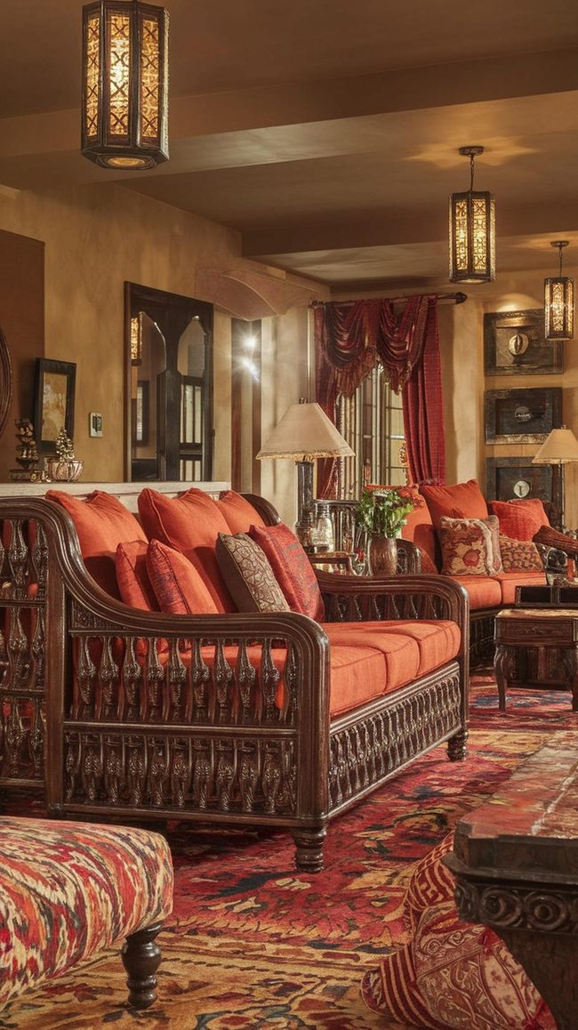 Jewel-Toned Indian Living Sanctuary