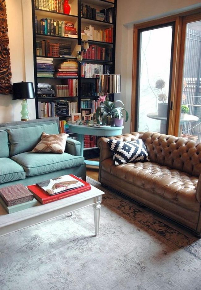 Brown Leather Meets Vibrant Green