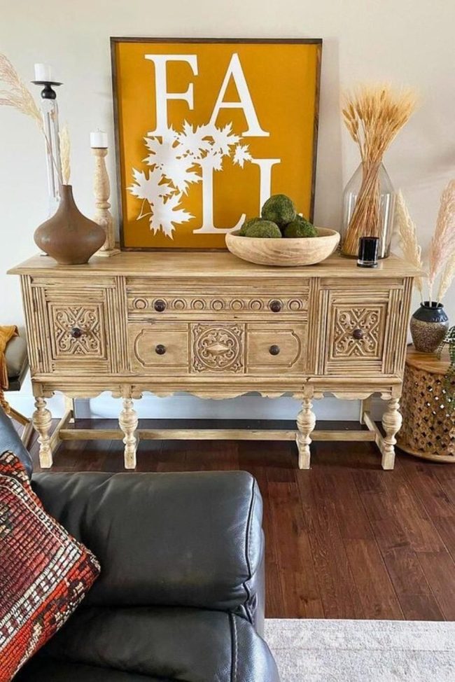 Autumn Harvest Wood Table