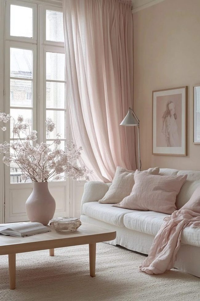 Soft Pink Sanctuary With Natural Light