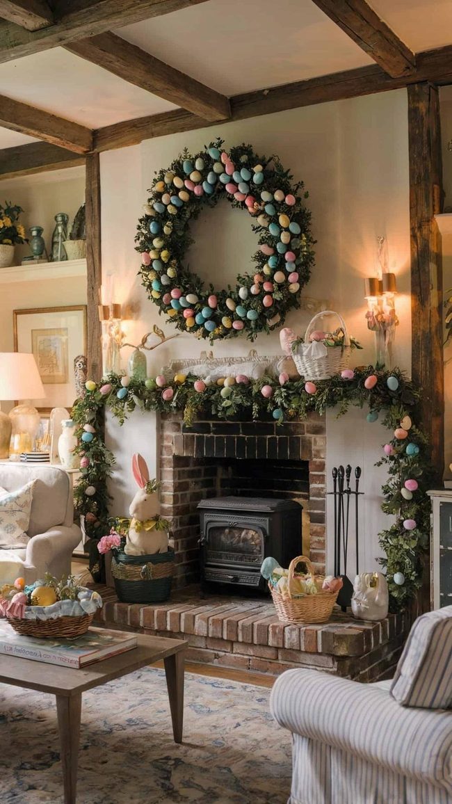 Pastel Pom-Pom Easter Garland
