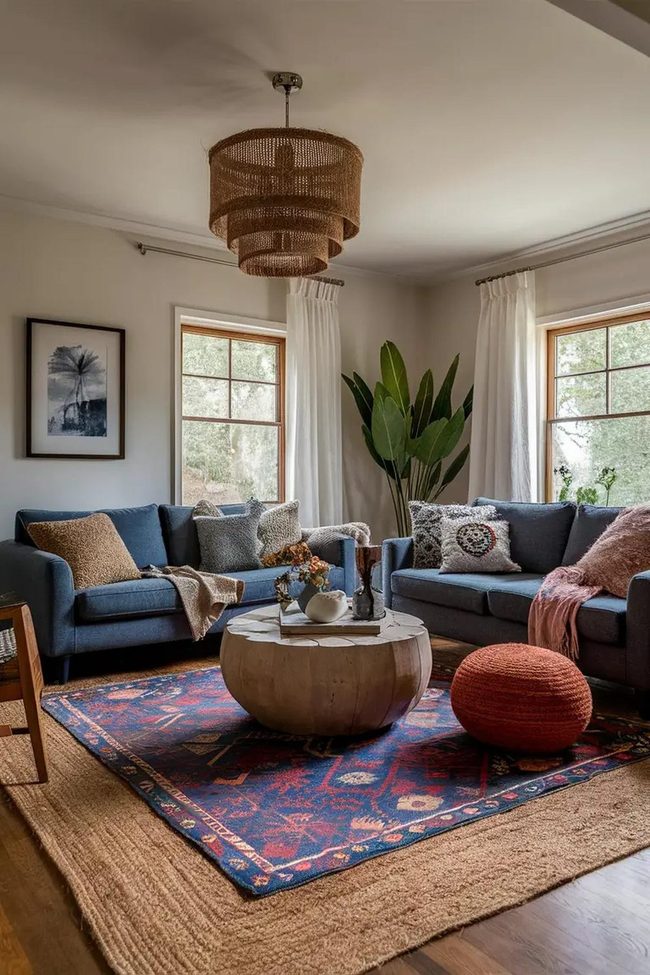Multiple Rugs Bold Contrast Layers