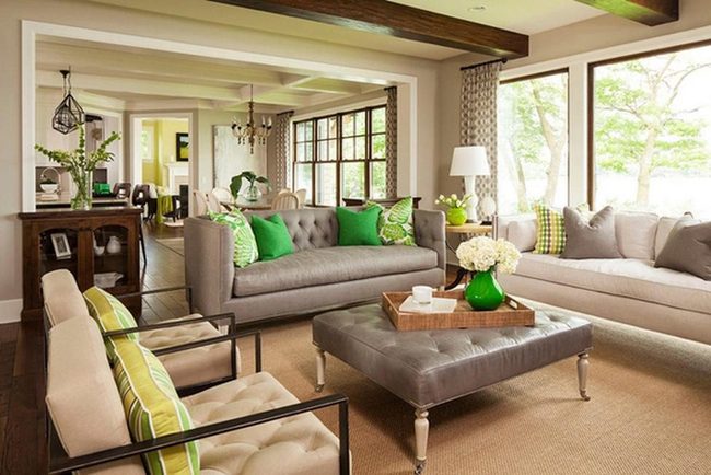 Green Pillows And Natural Light
