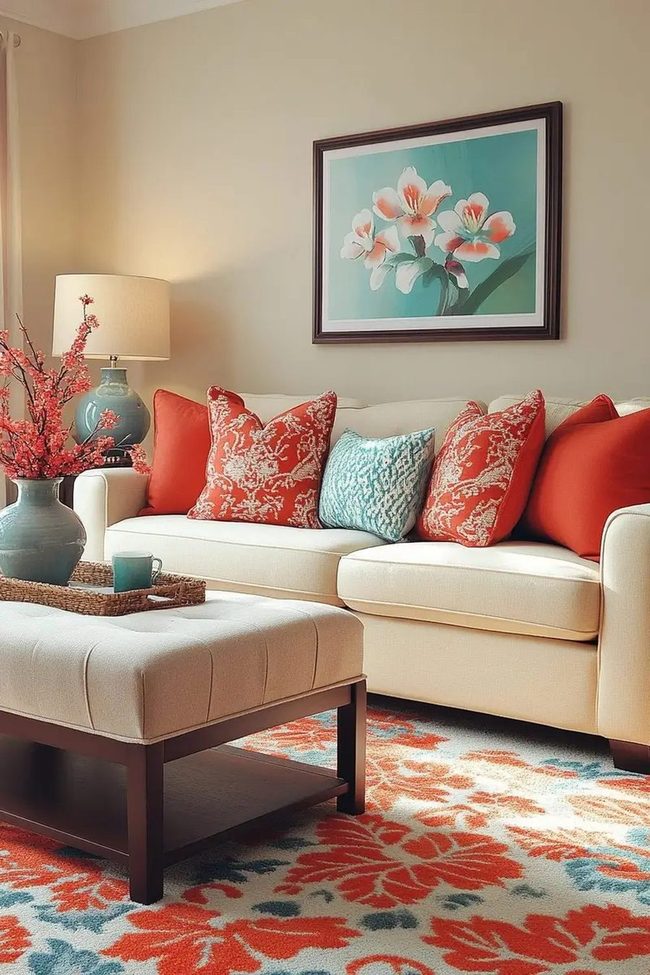 Beige Canvas With Bold Color Pops