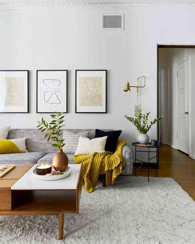Black Frames Meet Sunny Yellow Pillows