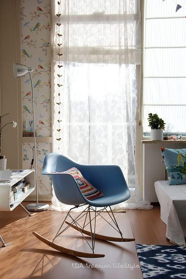 Blue Rockers Meet Sunlit Windows