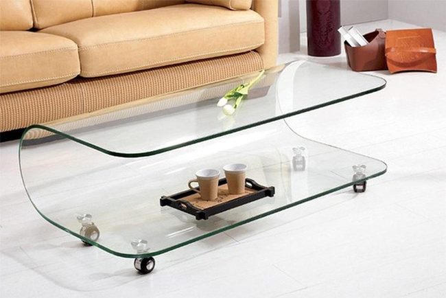 Glass Table Modern Neutral Living