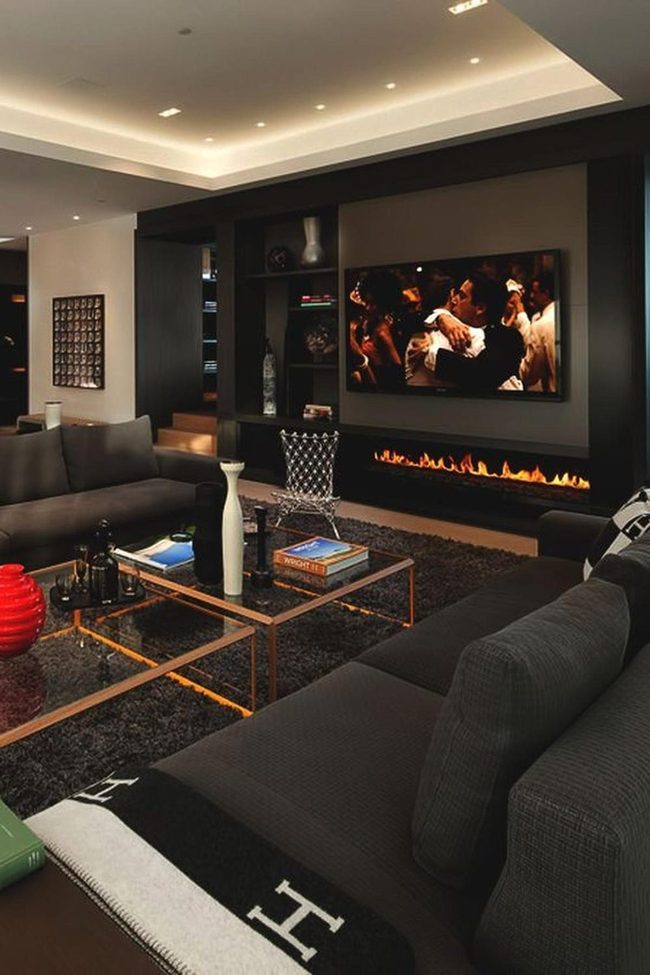 Fireplace Flames And Gray Comfort
