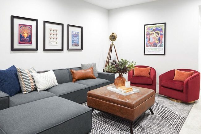 Colorful Art Echoes Furniture Tones