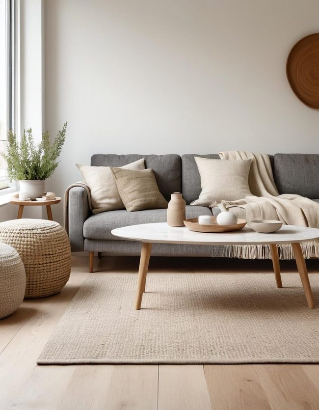 Lamp Earthy Timber and Soft Wool Layers