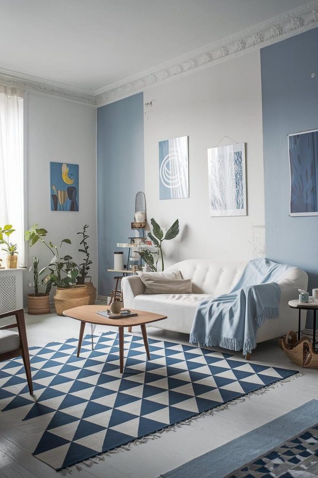 Lighting Blue Scandinavian Space