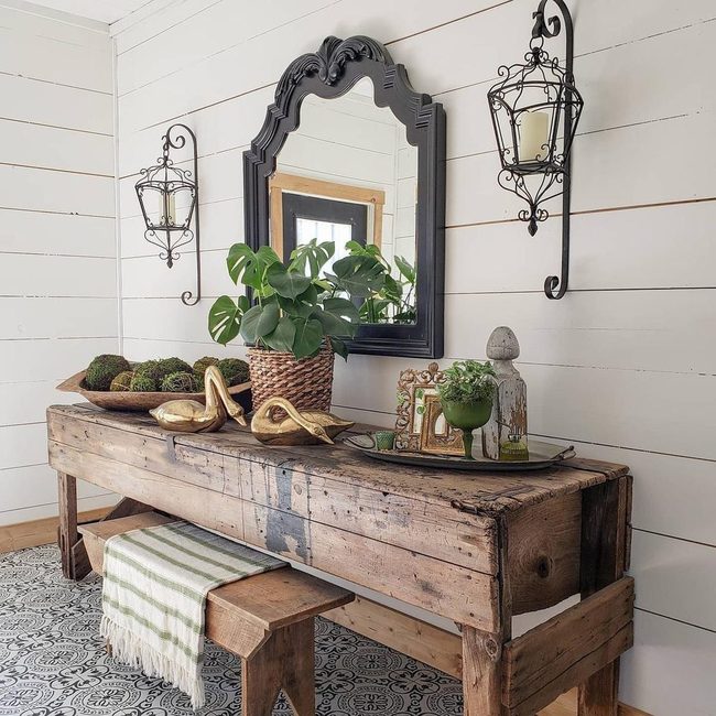 Weathered Wood Meets Modern Light