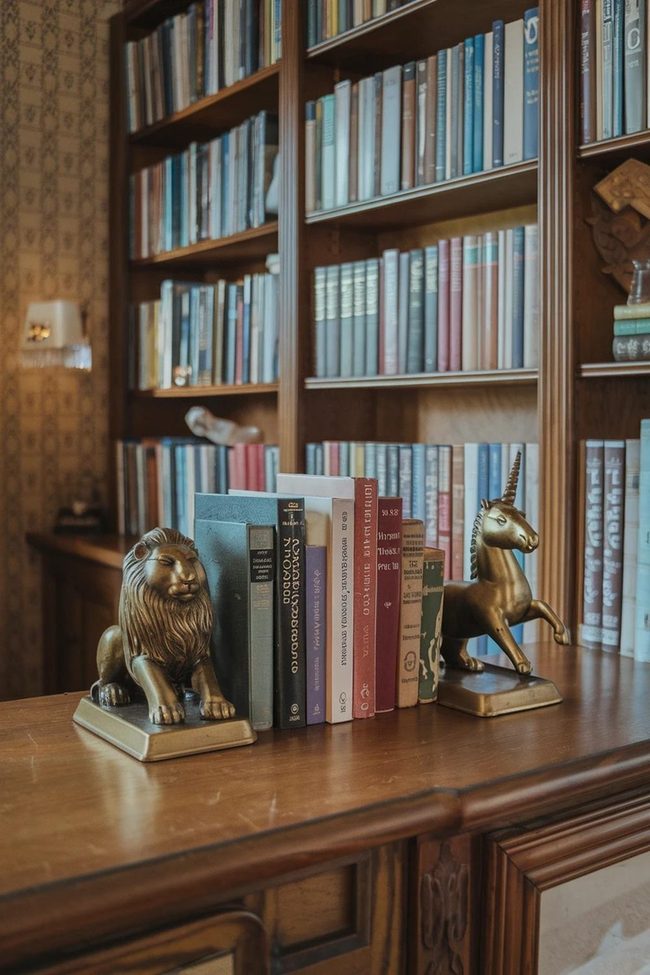 Brass Bookends With Vintage Appeal