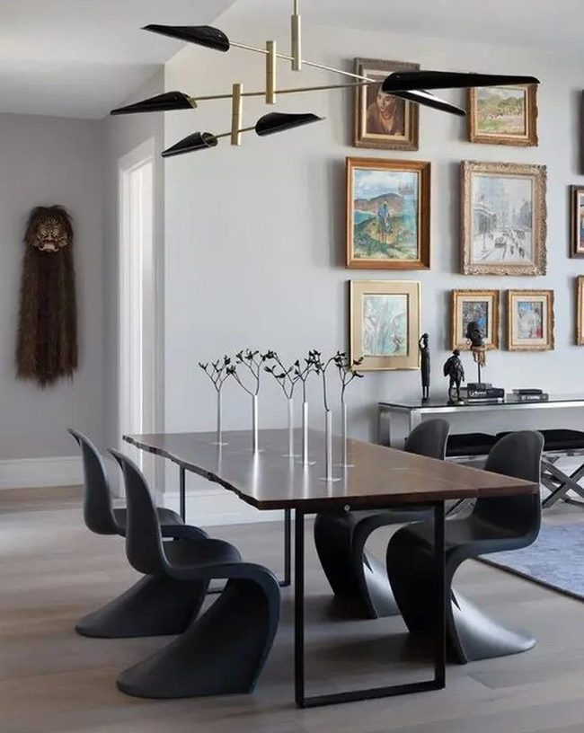 Black Curves Meet Brass Elegance