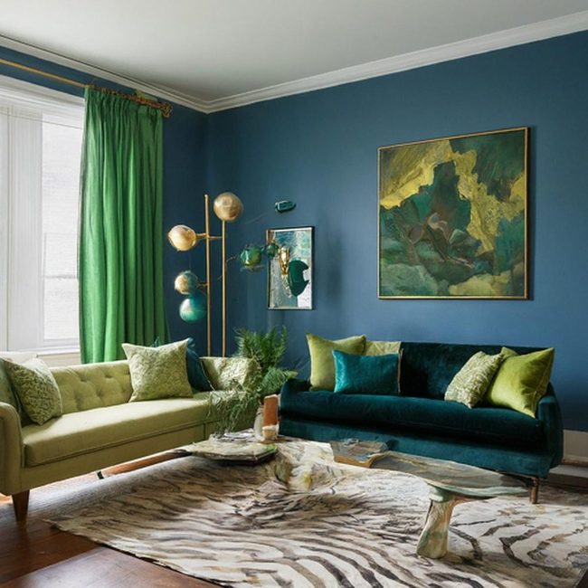 Large Abstract Painting Color Coordination
