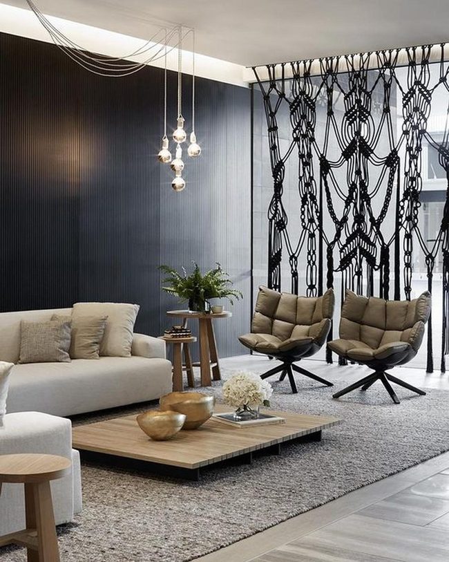 Dark Textured Walls With Natural Light