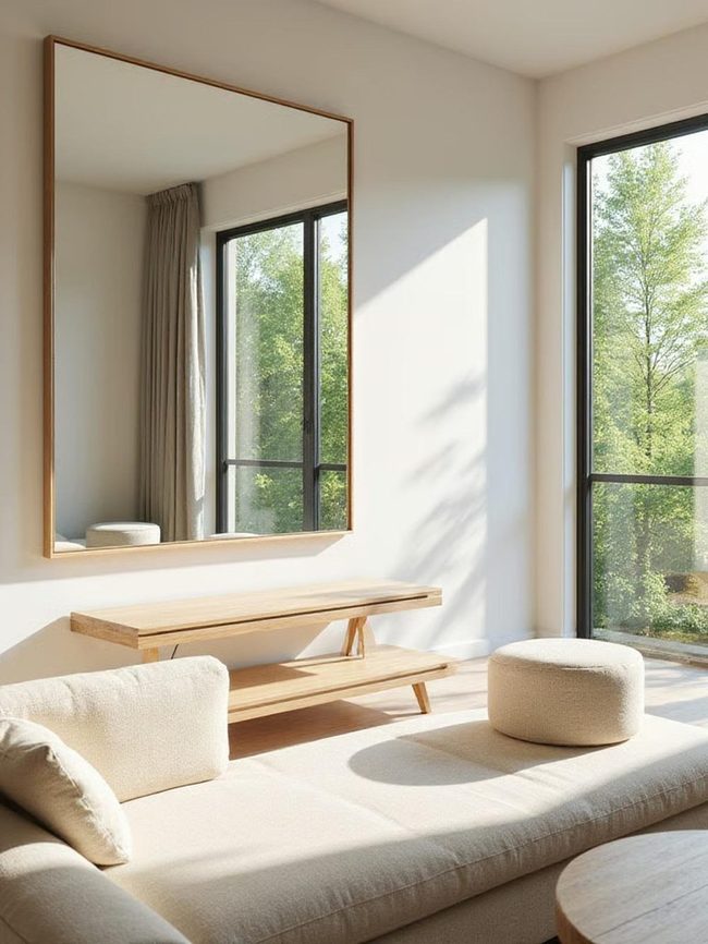 Large Mirrors Amplify Small Spaces