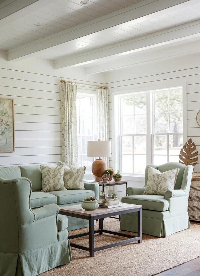Sage Green Meets Crisp White