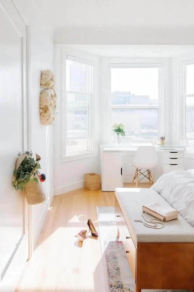 White Walls, Natural Light, Wood Details