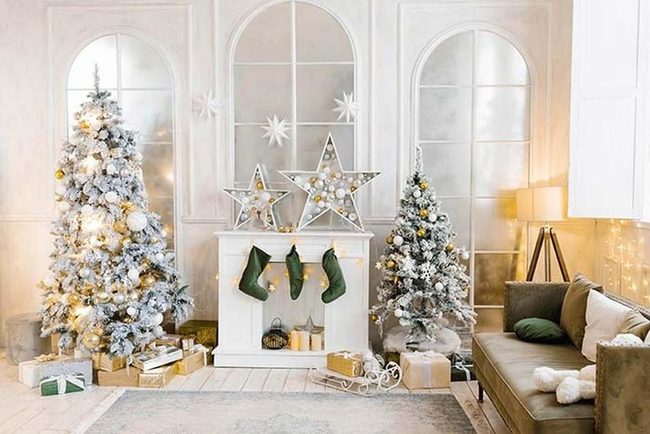 Dark Green And Gold Festive Layering