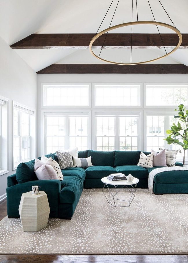 Teal Sectional Family Gathering