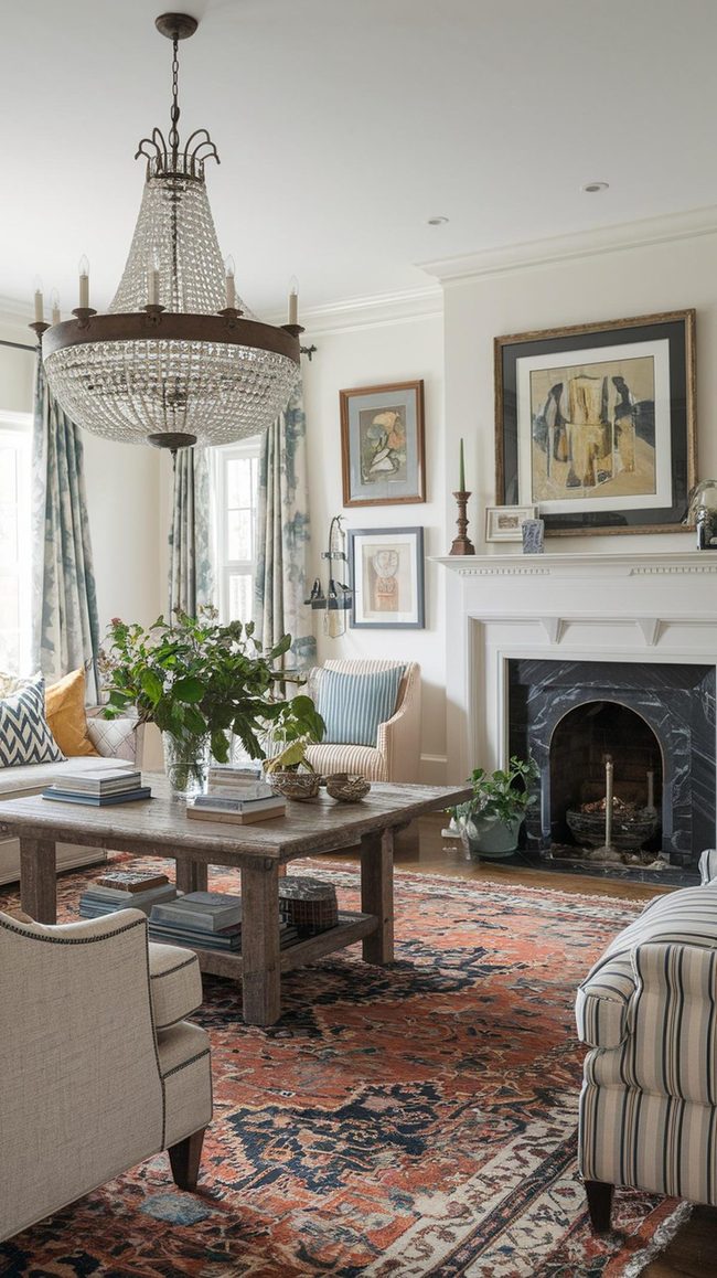Large Rooms Mixing Vintage With Modern