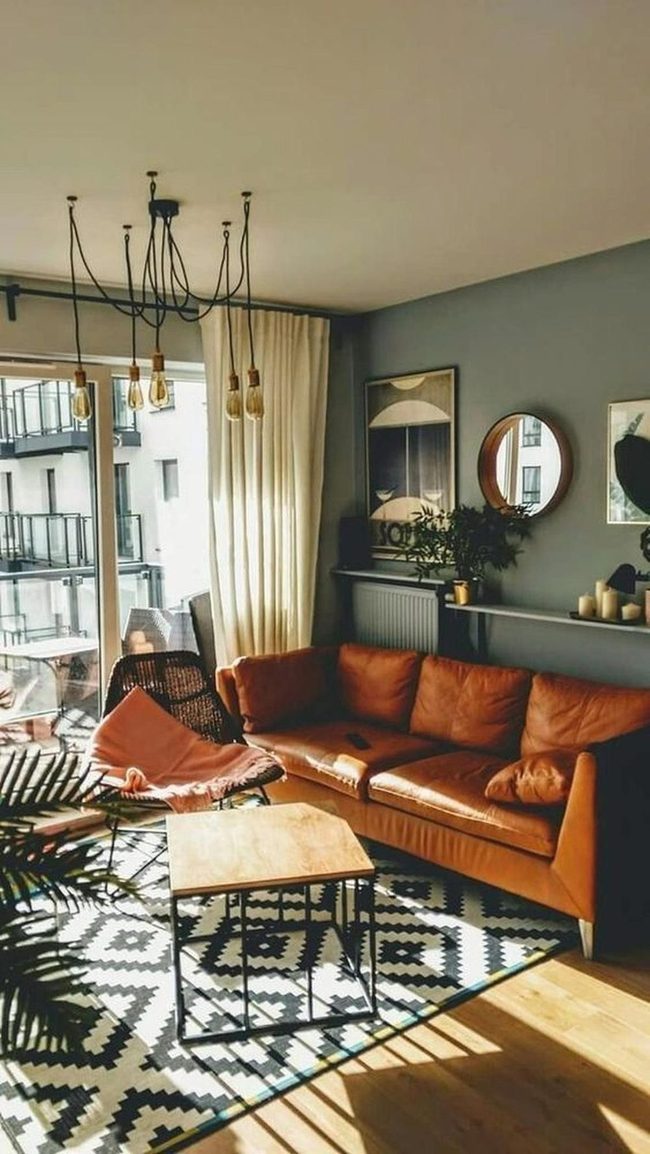 Black And White Patterned Floor Statement