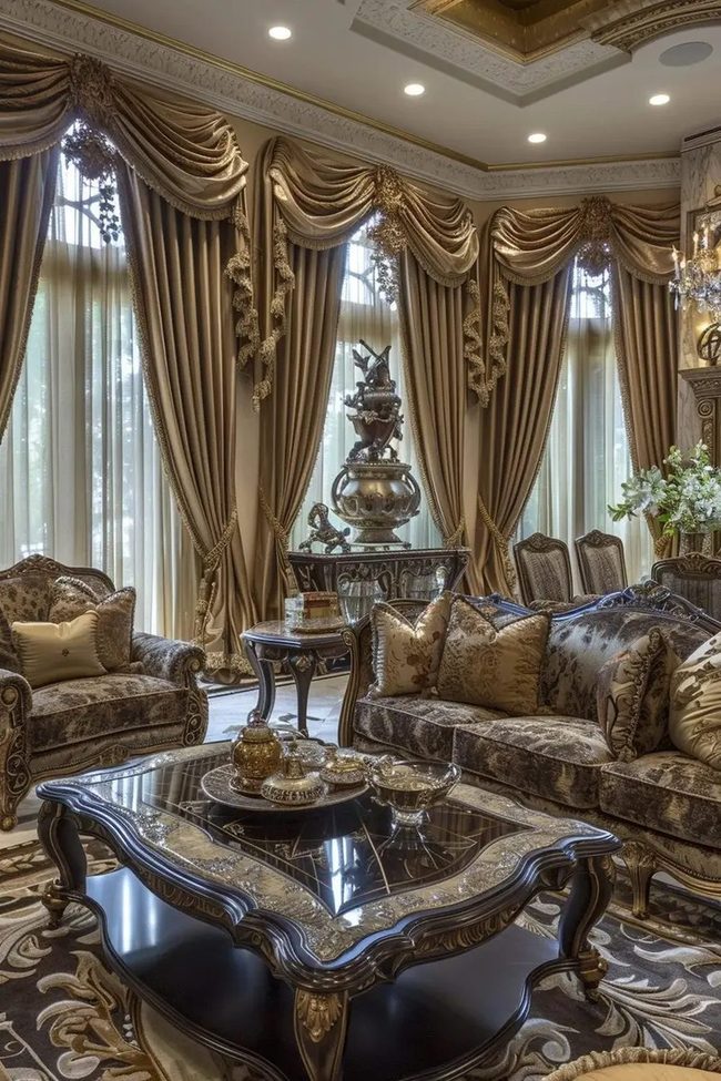 Dark Gold Velvet Opulence