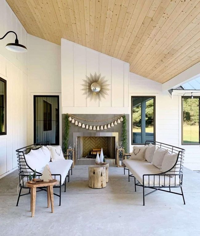 Firelight Meets Cream Modernism