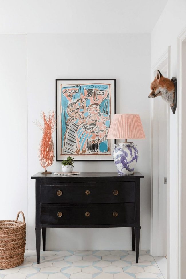 Black Table Burnt Orange Anchors