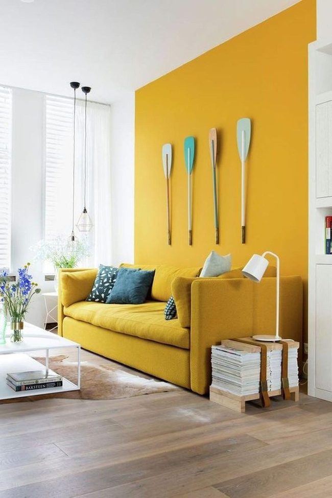 Yellow Walls And Wooden Floors