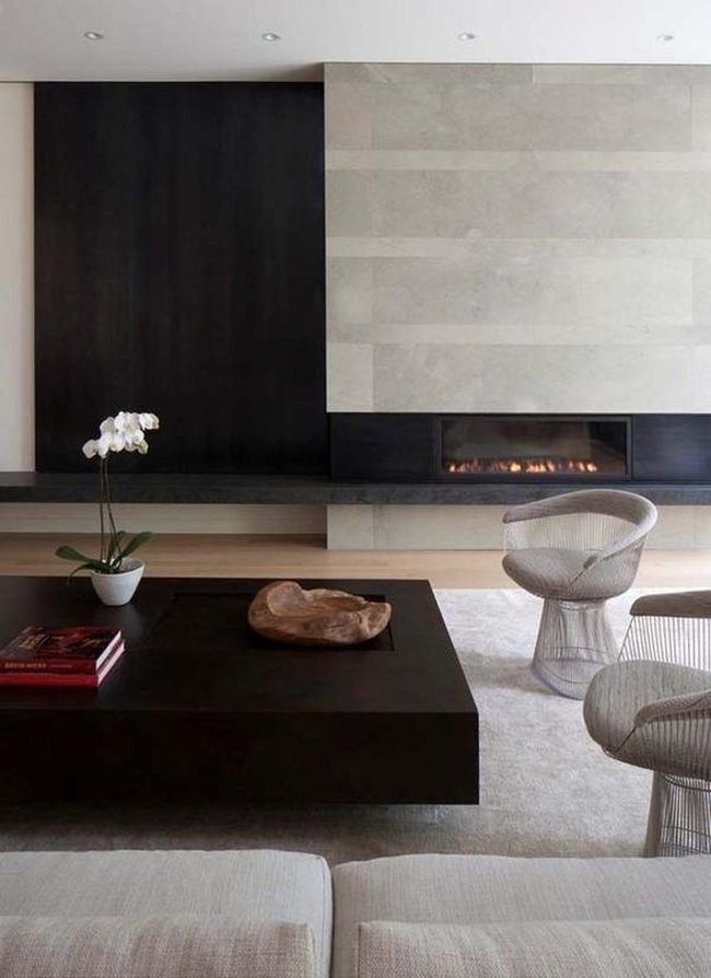 Black Furniture Meets Natural Stone