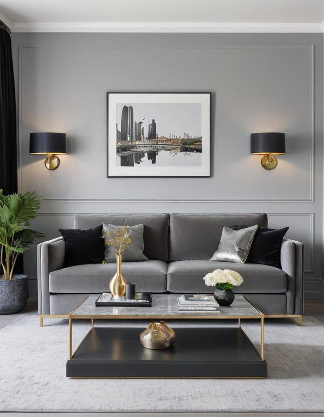 Grey Furniture with Rustic Timber Warmth