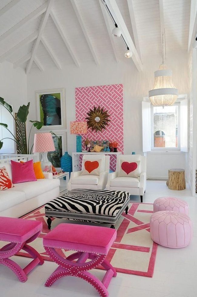Pink Walls, Patterned Comfort