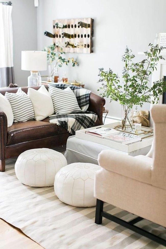Rich Brown Leather With Crisp White