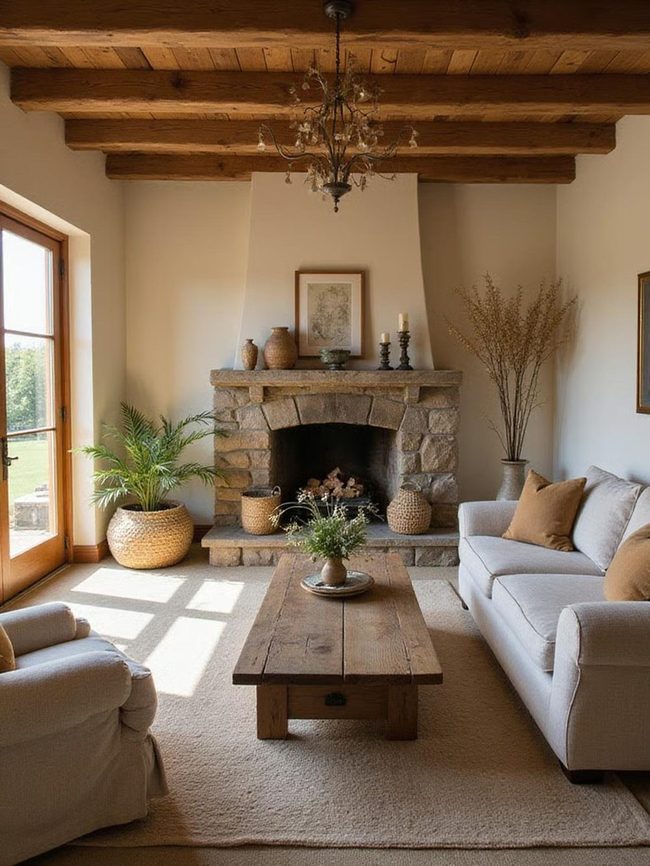 Reclaimed Lumber And Stone Retreat