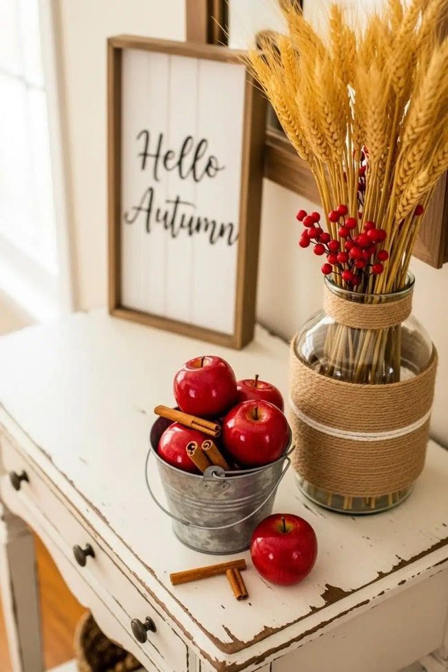 Distressed Hardwood With Galvanized Iron Accents