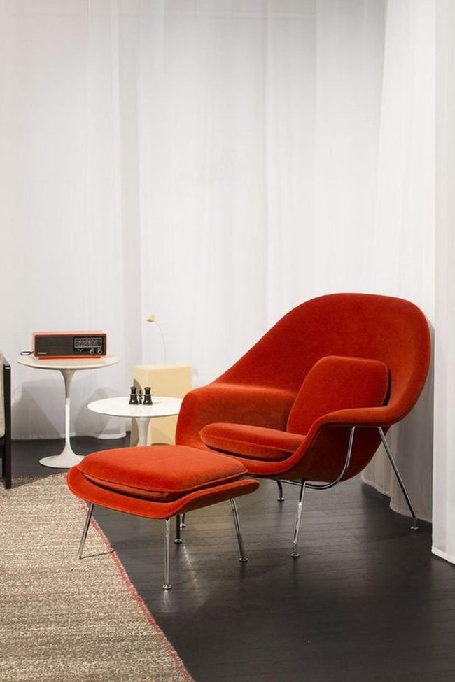 Orange Chair Commands Neutral Space